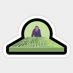 OVERLOOKING THE HEDGE MAZE Sticker